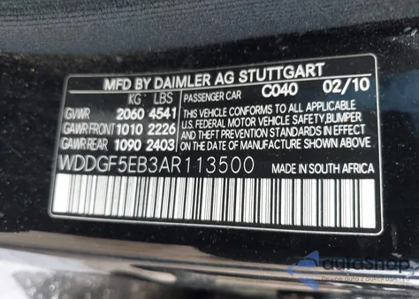 2010 Mercedes-Benz C 300 Luxury/Sport from USA, damaged, VIN WDDGF5EB3AR113500